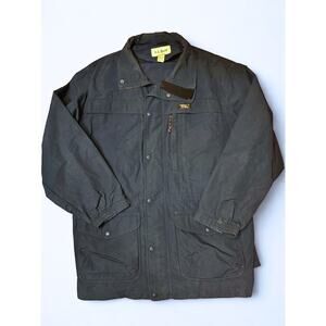 VINTAGE LL Bean Jacket Men XXL Blue Nylon Parka Long Lightweight Packable Wind